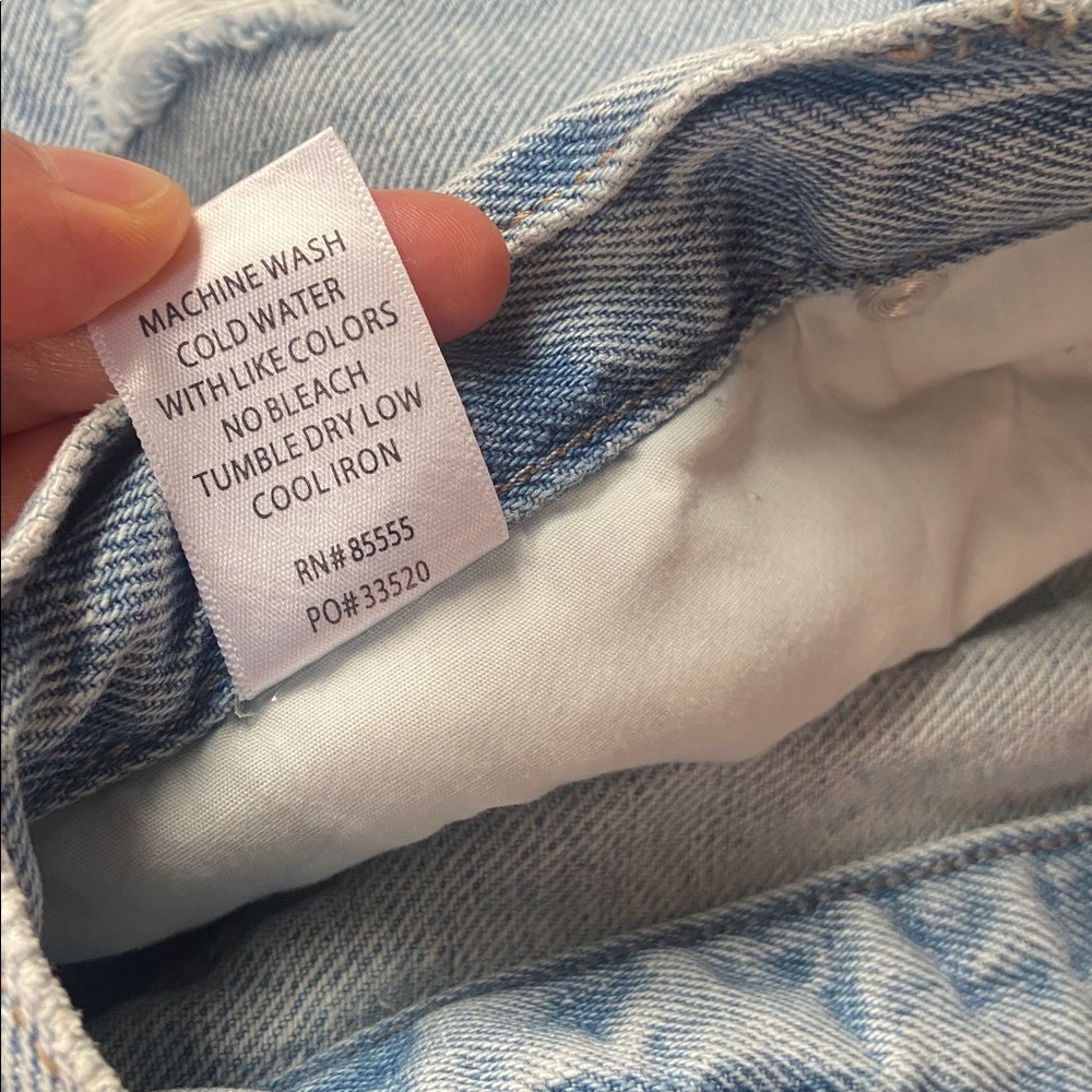 Anthropologie Pistola Shorts Womens 28 Blue Denim Cut Off High Waist - Picture 6 of 9